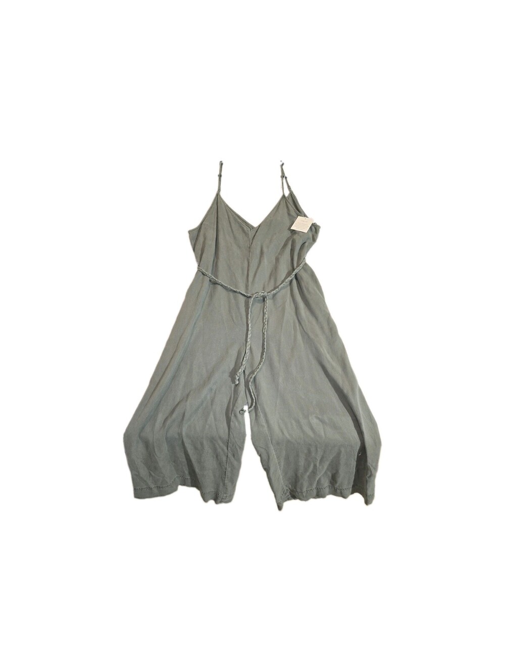 Joie Women's XL 💯 lyocell Jumpsuit Relaxed Olive Green Belted Adjustable Straps